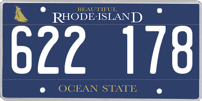 RI license plate 622178