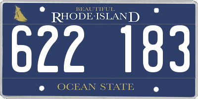 RI license plate 622183