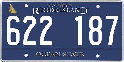 RI license plate 622187