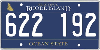 RI license plate 622192