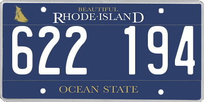 RI license plate 622194