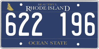 RI license plate 622196