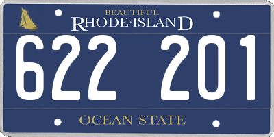 RI license plate 622201