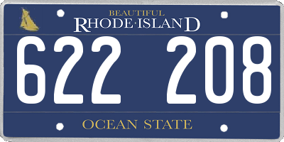 RI license plate 622208