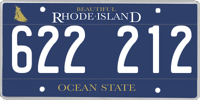 RI license plate 622212