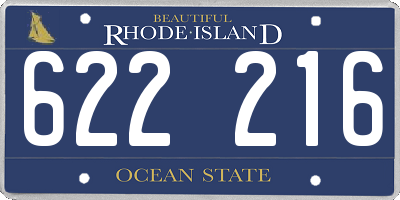 RI license plate 622216