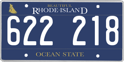 RI license plate 622218