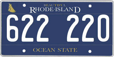 RI license plate 622220