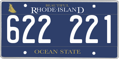 RI license plate 622221