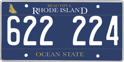 RI license plate 622224