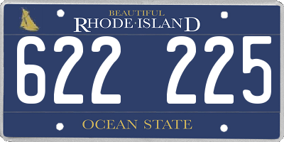 RI license plate 622225
