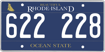 RI license plate 622228
