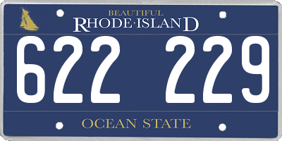 RI license plate 622229