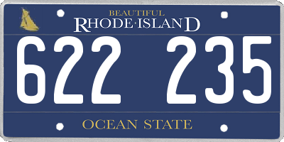 RI license plate 622235