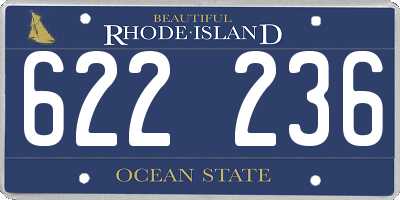 RI license plate 622236