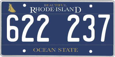 RI license plate 622237