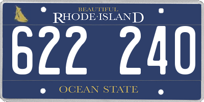 RI license plate 622240