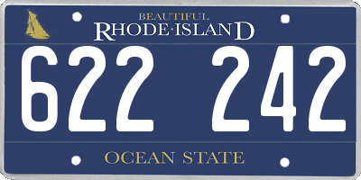 RI license plate 622242