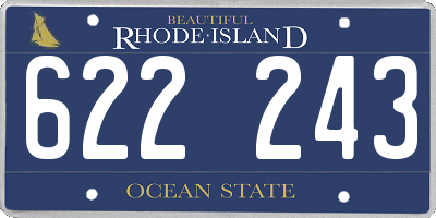 RI license plate 622243
