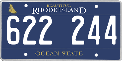 RI license plate 622244