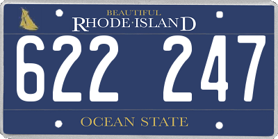 RI license plate 622247
