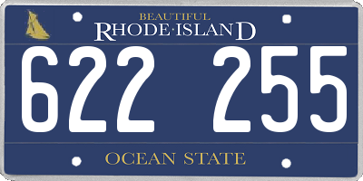 RI license plate 622255