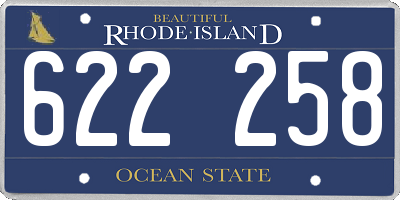 RI license plate 622258