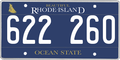 RI license plate 622260