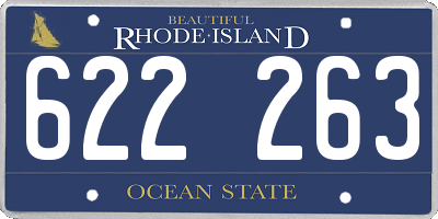 RI license plate 622263