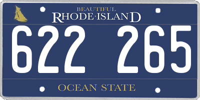 RI license plate 622265