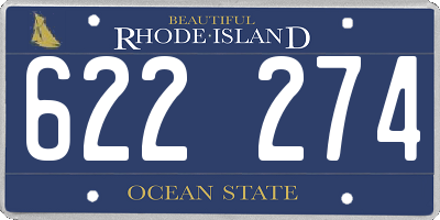 RI license plate 622274