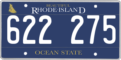 RI license plate 622275