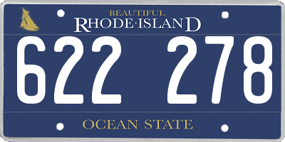 RI license plate 622278