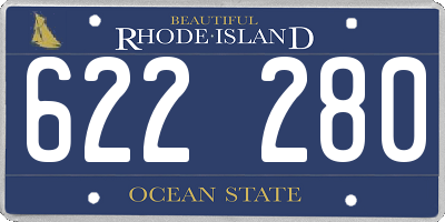 RI license plate 622280