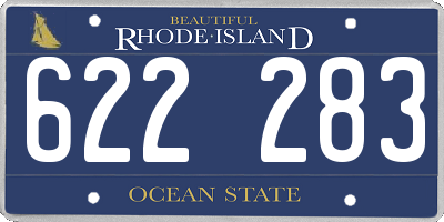 RI license plate 622283