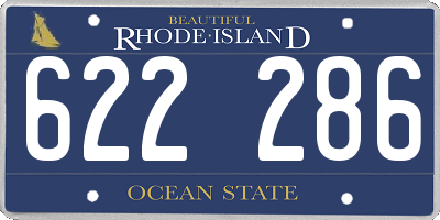 RI license plate 622286