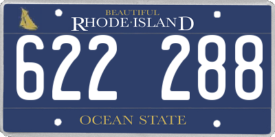 RI license plate 622288