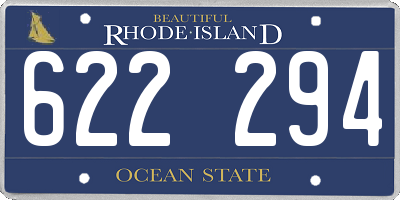 RI license plate 622294