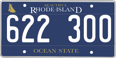RI license plate 622300