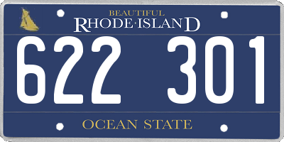 RI license plate 622301