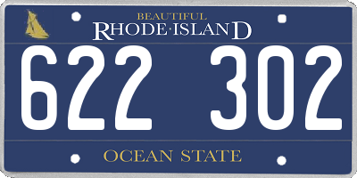 RI license plate 622302