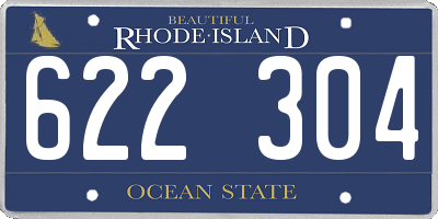 RI license plate 622304