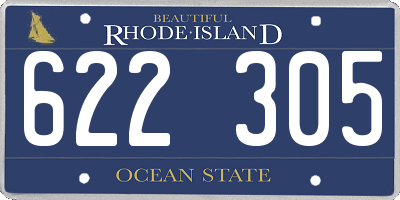 RI license plate 622305