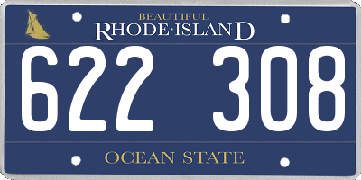 RI license plate 622308