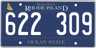 RI license plate 622309