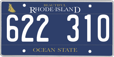 RI license plate 622310
