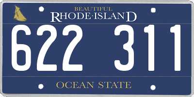 RI license plate 622311