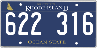RI license plate 622316