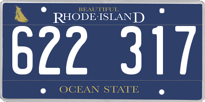 RI license plate 622317