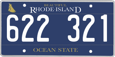 RI license plate 622321